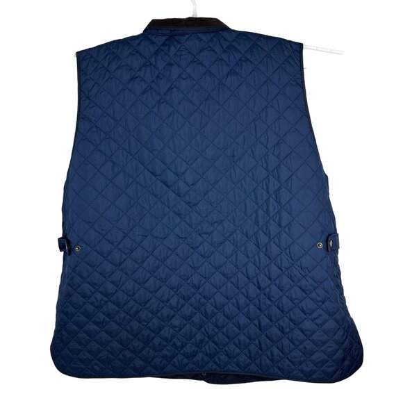 Lands End Womens Quilted Vest Size 3X Navy Blue PRIMALOFT Insulated Outerwear - Picture 9 of 9